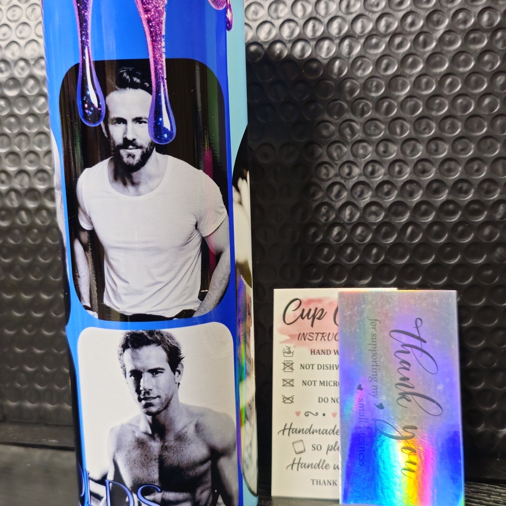 Blue and Black Custom Tumbler